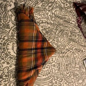 Orange blanket scarf